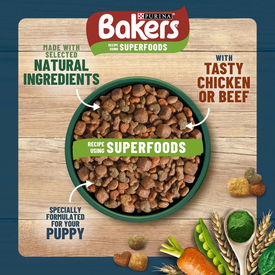 Bakers Puppy Dog Food Chicken Vegetable 1.1Kg - Image 3