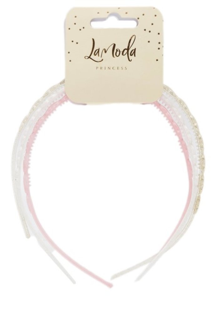 GLITTER HEART ALICE BAND 3PCS