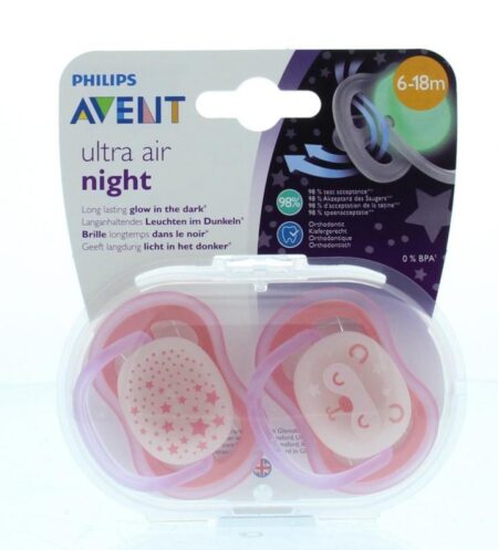 PHILIPS AIR NIGHT GIRL 6-18 SOOTHER 2S