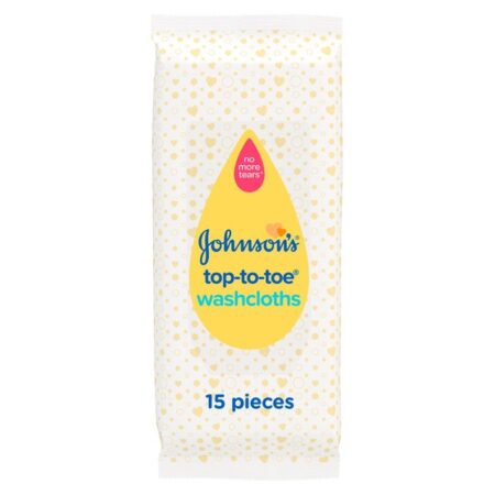 Johnson’s Top To Toe Baby Wash Cloths 15 per pack