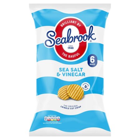 Seabrook Salt Vinegar Crisps 6 Pack 150g