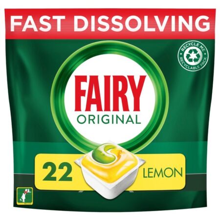 Fairy Original All In One Dishwasher Tablets Lemon 22 pack