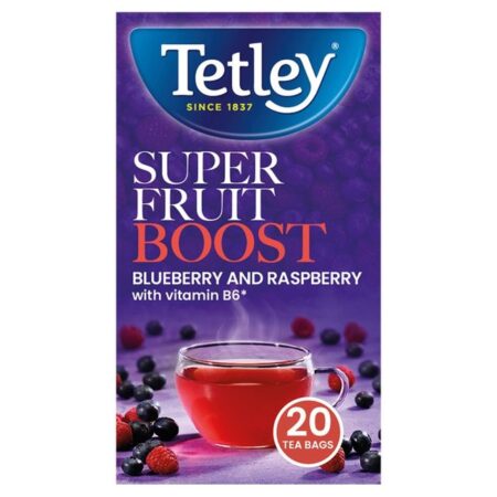 Tetley Super Fruit Vitamin B Blueberry/Raspberry Tea 20s