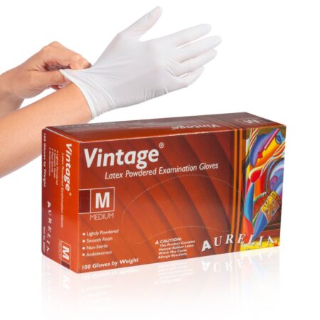 LATEX GLOVES BOX MED 100 PC