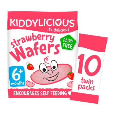 Kiddylicious Strawberry Wafers 10 X 4g