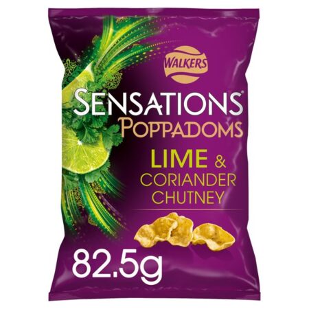 Walkers Sensations Poppadoms Lime Coriander Chutney 82.5g