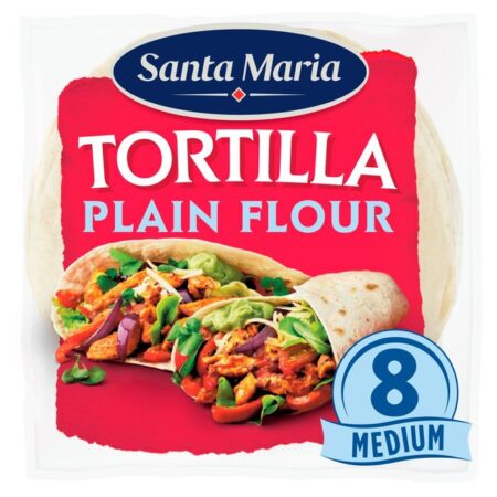 Santa Maria 8 Plain Flour Soft Tortillla 320g