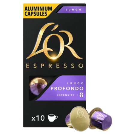 L’OR Espresso Lungo Profondo Coffee Pods x10 Intensity 8 10 x 5.2g
