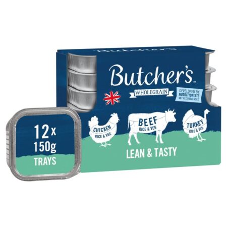 Butcher’s Wholegrain Lean Tasty Low Fat Dog Food Trays Variety Pack 12 x 150g