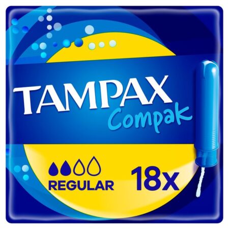 Tampax Compak Regular Tampons with Applicator 18 pack 18 per pack