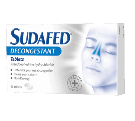 Sudafed Decongestant Tablets Non-Drowsy