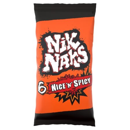 Nik Naks Nice ‘N’ Spicy Multipack Crisps 6 Pack 6 x 25g