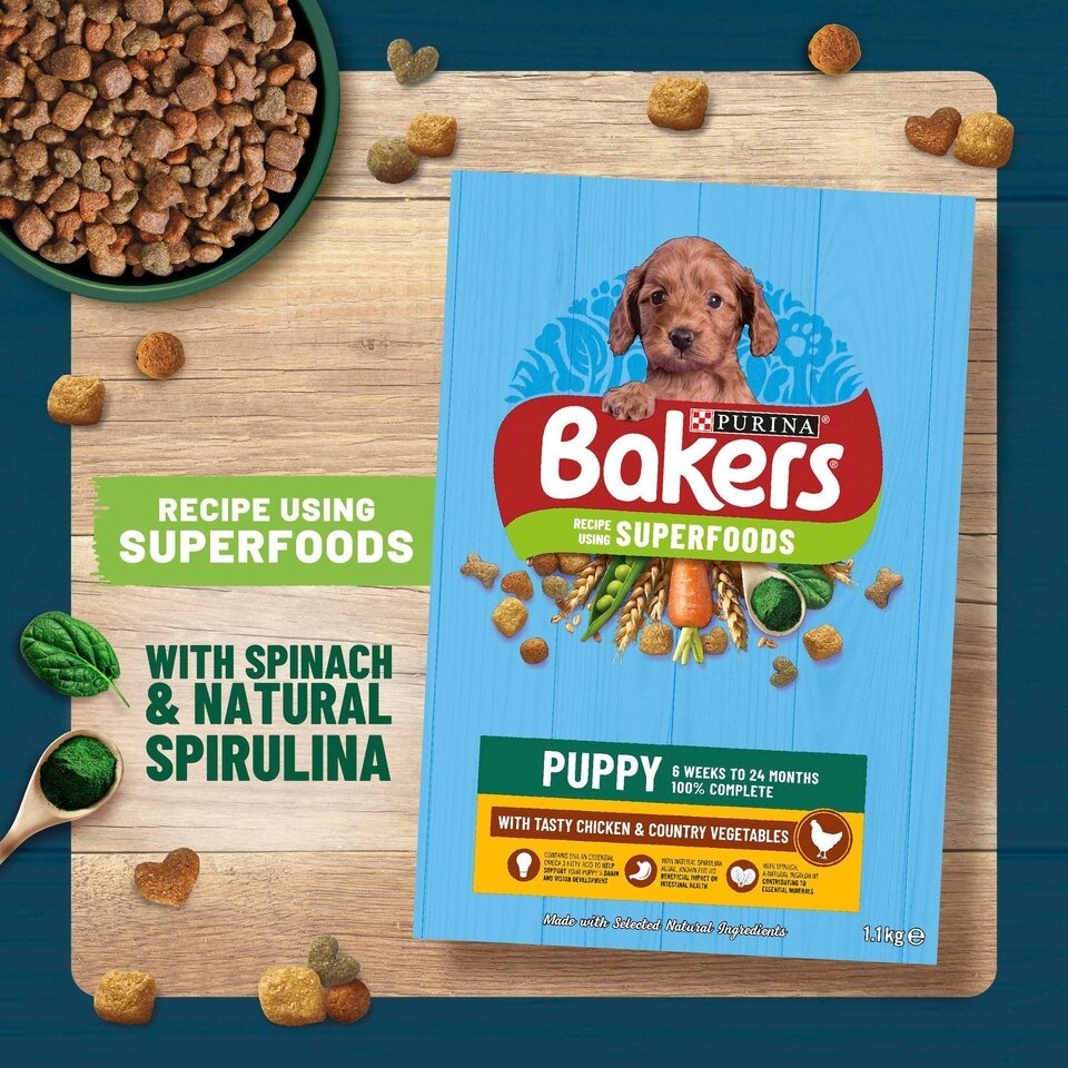 Bakers Puppy Dog Food Chicken Vegetable 1.1Kg - Image 4