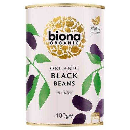 Biona Organic Black Beans in Water No Added Salt or Sugar (400g)