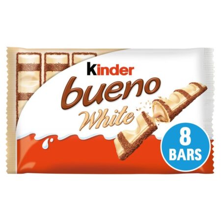 Kinder Bueno White Chocolate, Hazelnuts Bars Multipack 156g