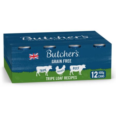 Butcher’s Grain Free Tripe Loaf Recipes Dog Food Tins 12 x 400g
