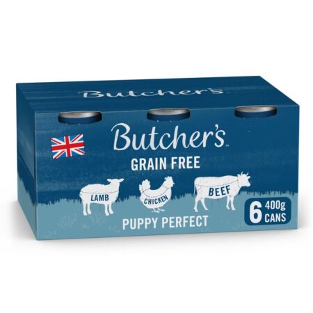 Butcher’s Grain Free Puppy Perfect Dog Food Tins Variety Pack 6 x 400g