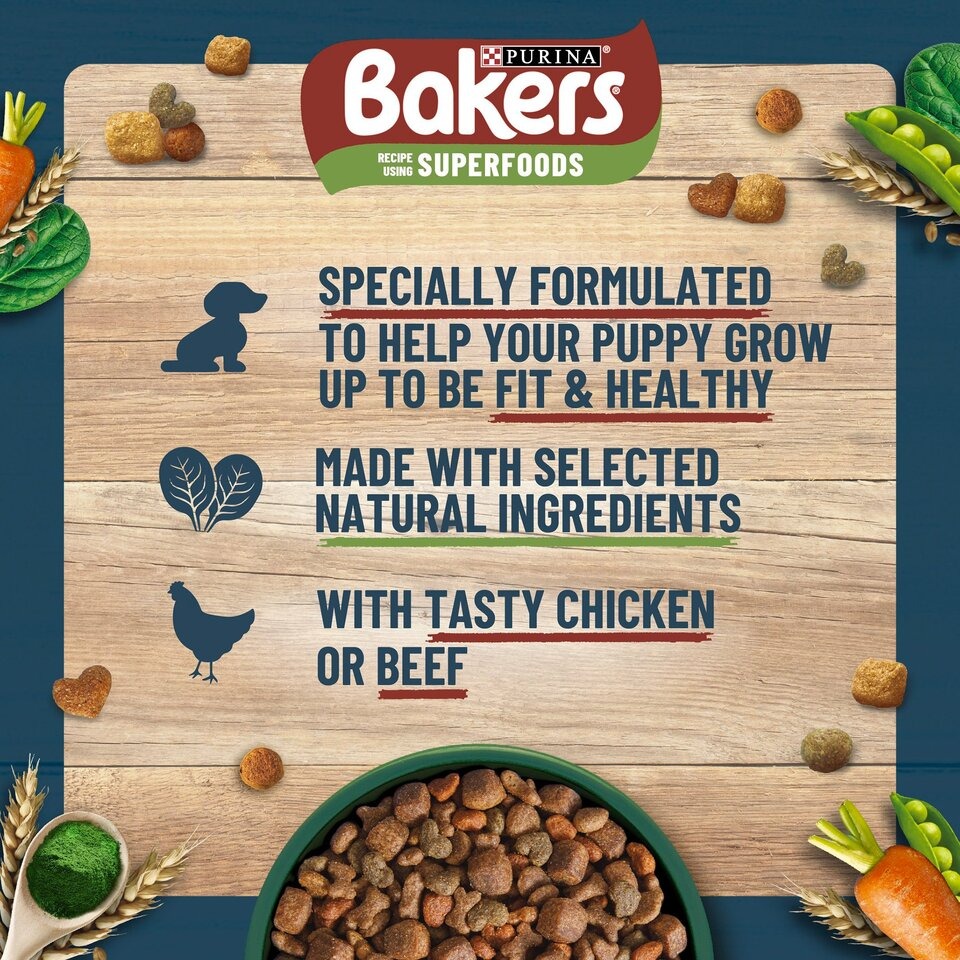 Bakers Puppy Dog Food Chicken Vegetable 1.1Kg - Image 5