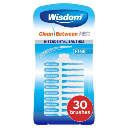 Wisdom Clean Between Pro Interdental Brushes Fine 30 Brushes