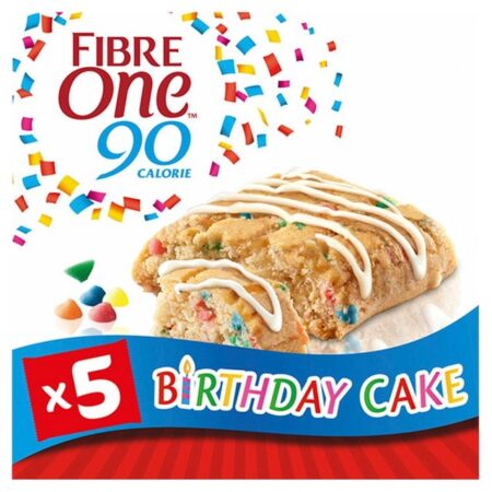Fibre One 5 Birthday Cake Squares 120g
