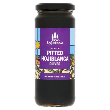 Cypressa Black Pitted Olives In Brine 340g