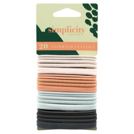 Simplicity Mixed Soft Ponytailers 20 Pack