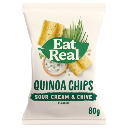 Eat Real Quinoa Chips Sour Cream & Chives Flavour 80g