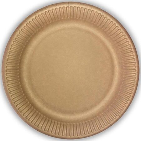 Kraft Paper Plates 23cm 10pk