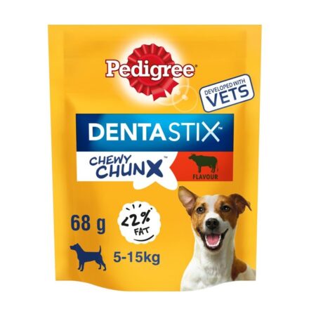 Pedigree Dentastix Chewy Chunx Mini Dog Treat Beef Flavour 68g