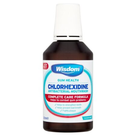 Wisdom Chlorhexidine Clean Mint Antibacterial Mouthwash 300ml