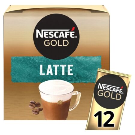 Nescafe Gold Latte Instant Coffee 12 x Sachets 186g