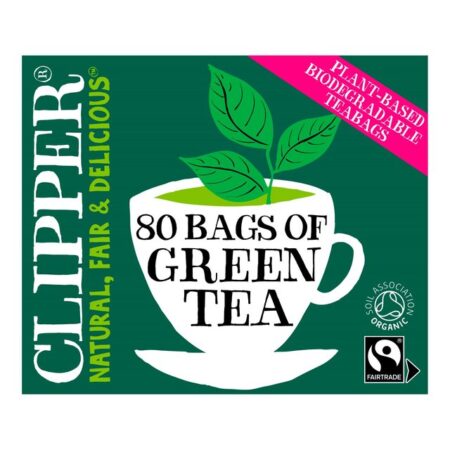 Clipper Organic Pure Green Tea 80 Unbleached Bags 213g