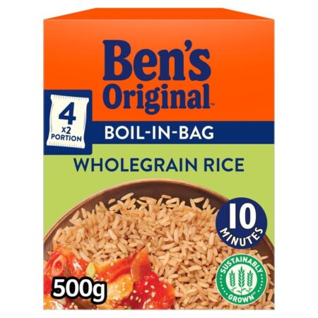Bens Original Boil-In-Bag Wholegrain Rice 4 Bags 500g