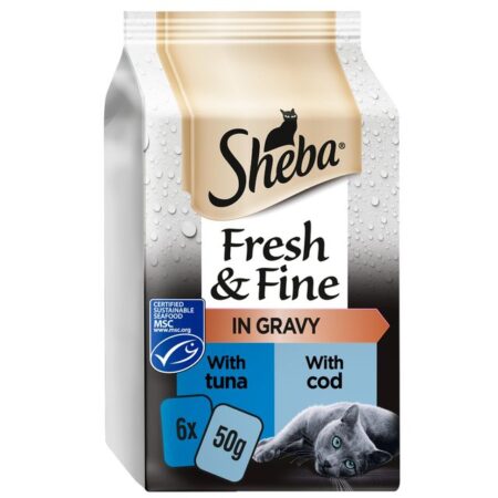 Sheba Fresh Fine In Jelly With Salmon With Tuna 6 X 50g