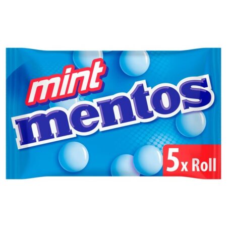 Mentos Chewy Dragees Mint Rolls 5 X 38g