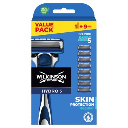 Wilkinson Sword Hydro 5 Skin Protection Razor + 9 Blades