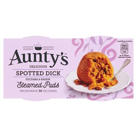 Aunty’s Spotted Dick Steamed Puds 190g