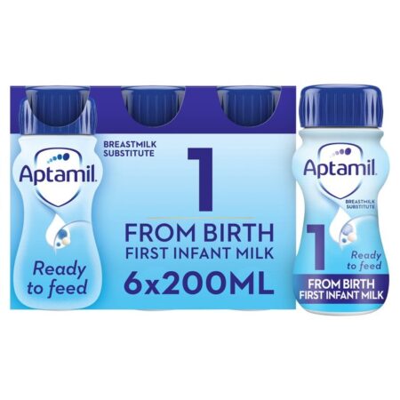 Aptamil Ready To Feed 1 From Birth First Infant Milk 6 X 200ml