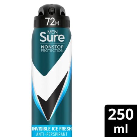Sure For Men Invisible Ice Anti Perspirant Nonstop Deodorant 250ml
