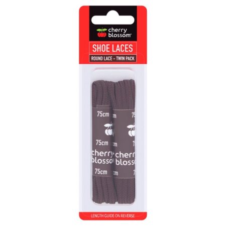 Cherry Blossom Twin Pack Brown Round Lace 75cm
