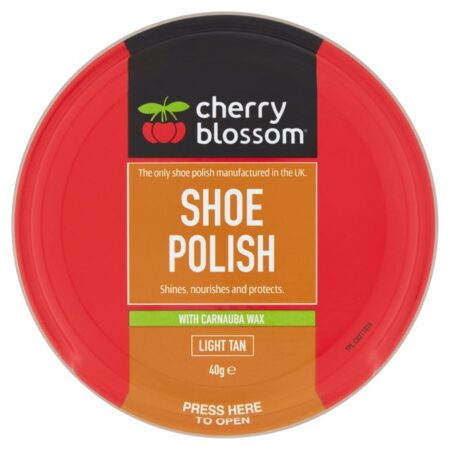 Cherry Blossom Shoe Polish Light Tan 40g