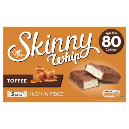 Skinny Whip Toffee And Chocolate 5 Bars 100g