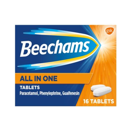 Beechams All in One Cold and Flu Relief Paracetamol Tablet 16 per pack