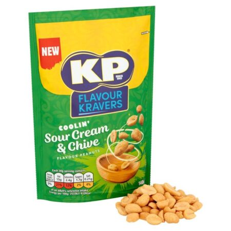 KP Flavour Kravers Sour Cream Chive Peanuts 140g
