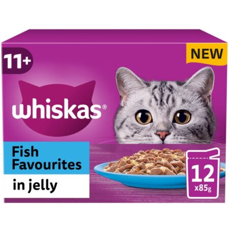 Whiskas Senior 11+ Fish Favourites Pouches in Jelly 12 x 85g