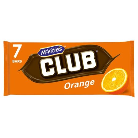 Mcvitie’s Club Orange Chocolate 7 Bars 161g