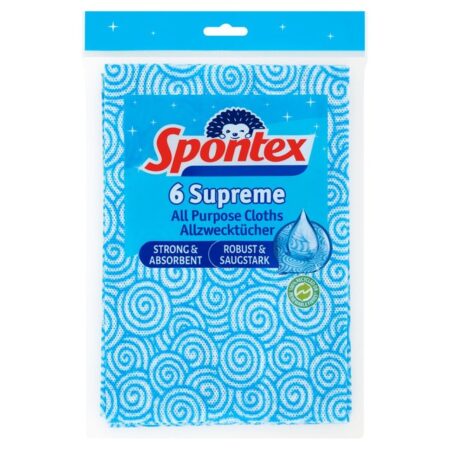 Spontex Supreme All Purpose Cloths 6 Pack
