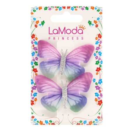 MULTICOLOURED BUTTERFLY CLIPS