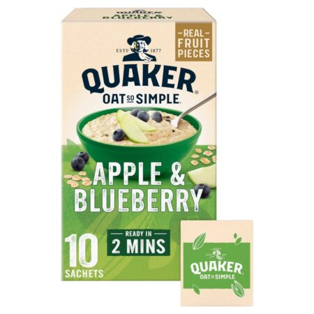Quaker Oat So Simple Apple & Blueberry Porridge Sachets 10 x 36g