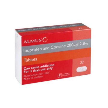 Almus Ibuprofen and Codeine 200mg/12.8g Tablets (Generic Nurofen Plus)